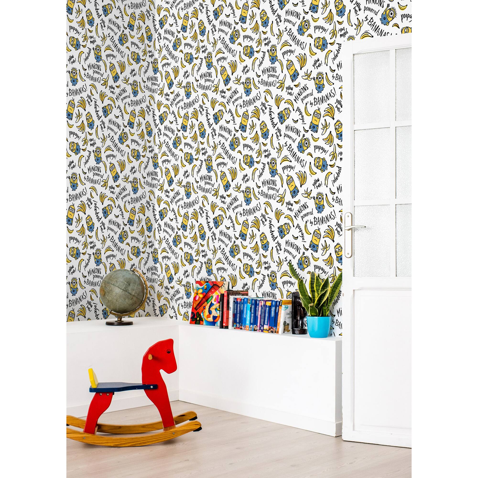 RoomMates Minions Powered by Bananas Peel & Stick Wallpaper